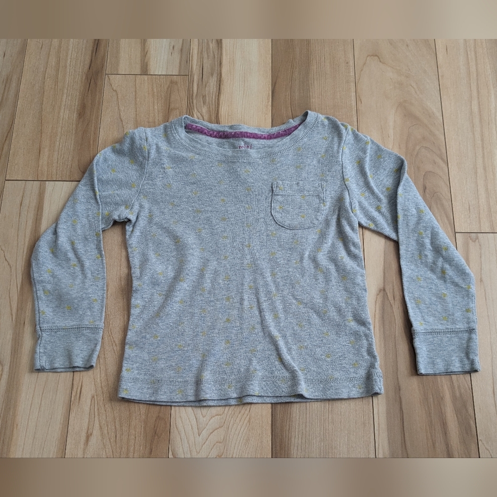 Mini Boden Long Sleeve Gray Star Shirt 4-5 Years